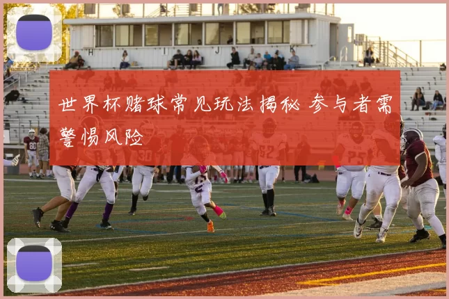 世界杯赌球常见玩法揭秘 参与者需警惕风险